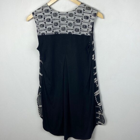 Anthropologie Bohemian Tiny Chapparal Tunic Black White Size XS Sheer Long Boho - Picture 11 of 12